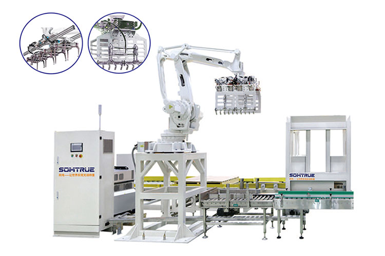 I-robot palletizer entsha: ithuluzi elinamandla lama-debuts okukhiqiza ahlakaniphile