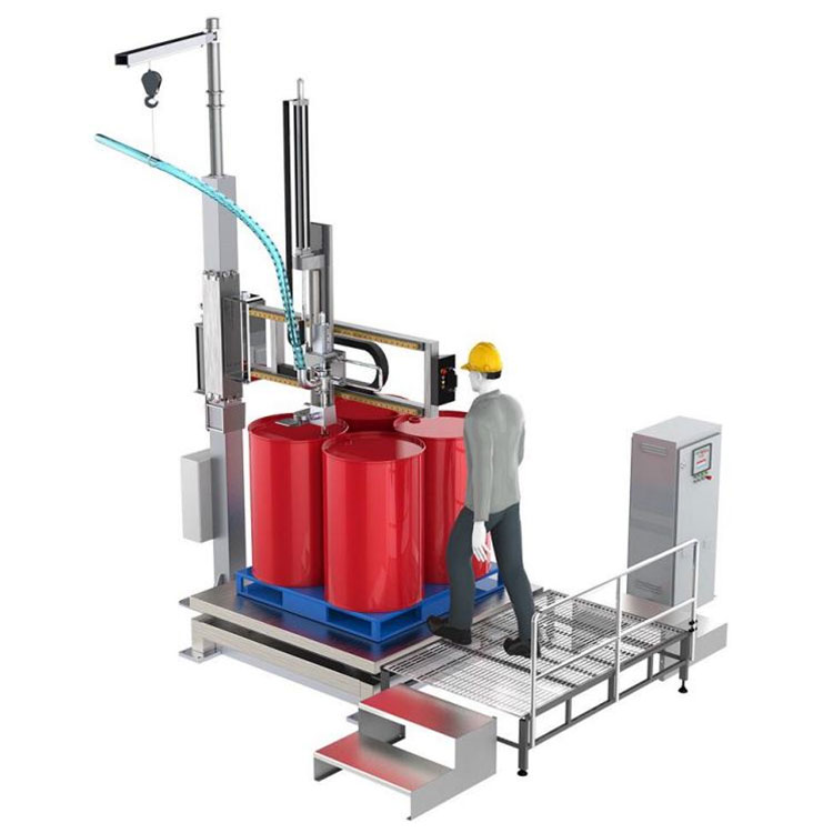 I-IBC Barrel Rocker Type Chemical Liquid Filling Machine